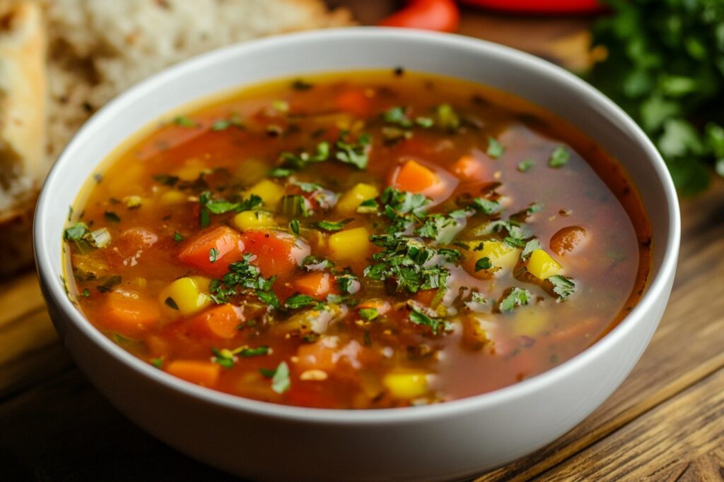 what makes vegetable soup taste better served in a bowl