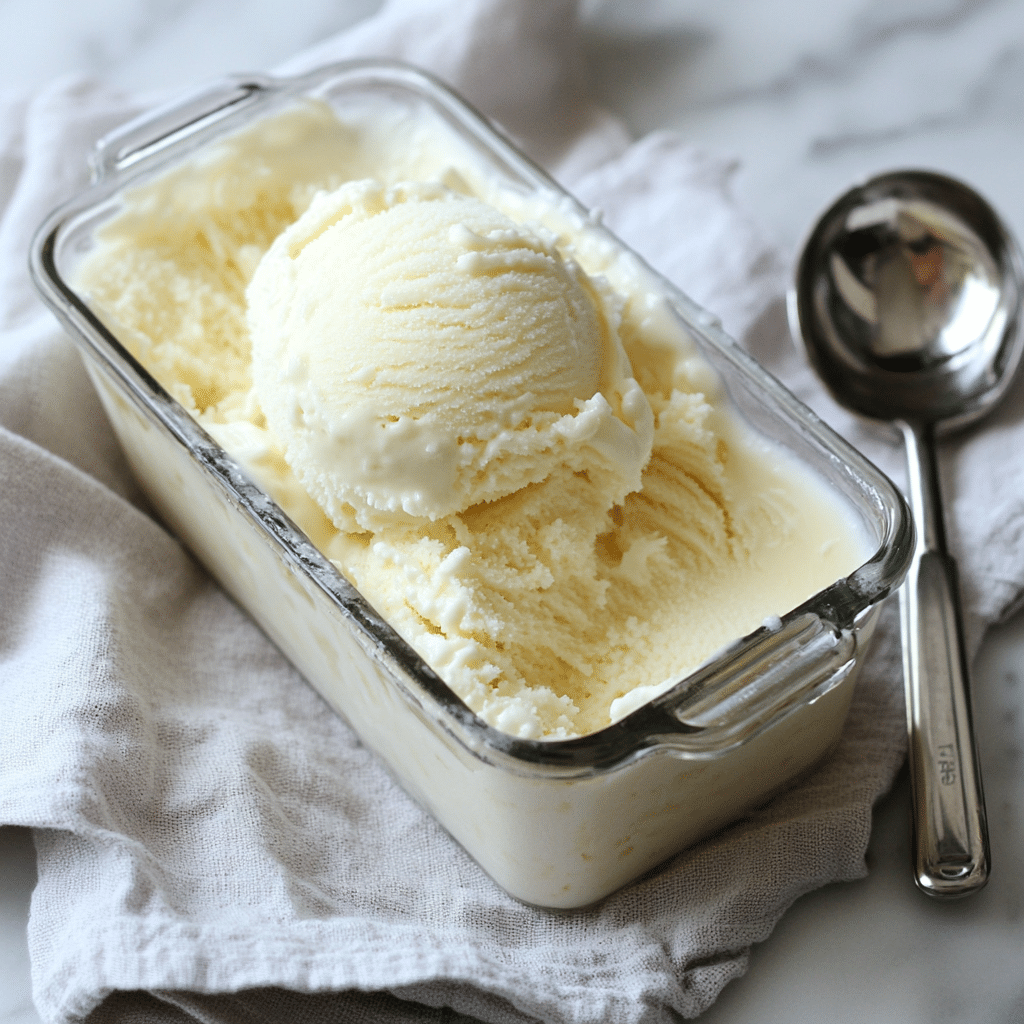 frozen homemade cottage cheese ice cream