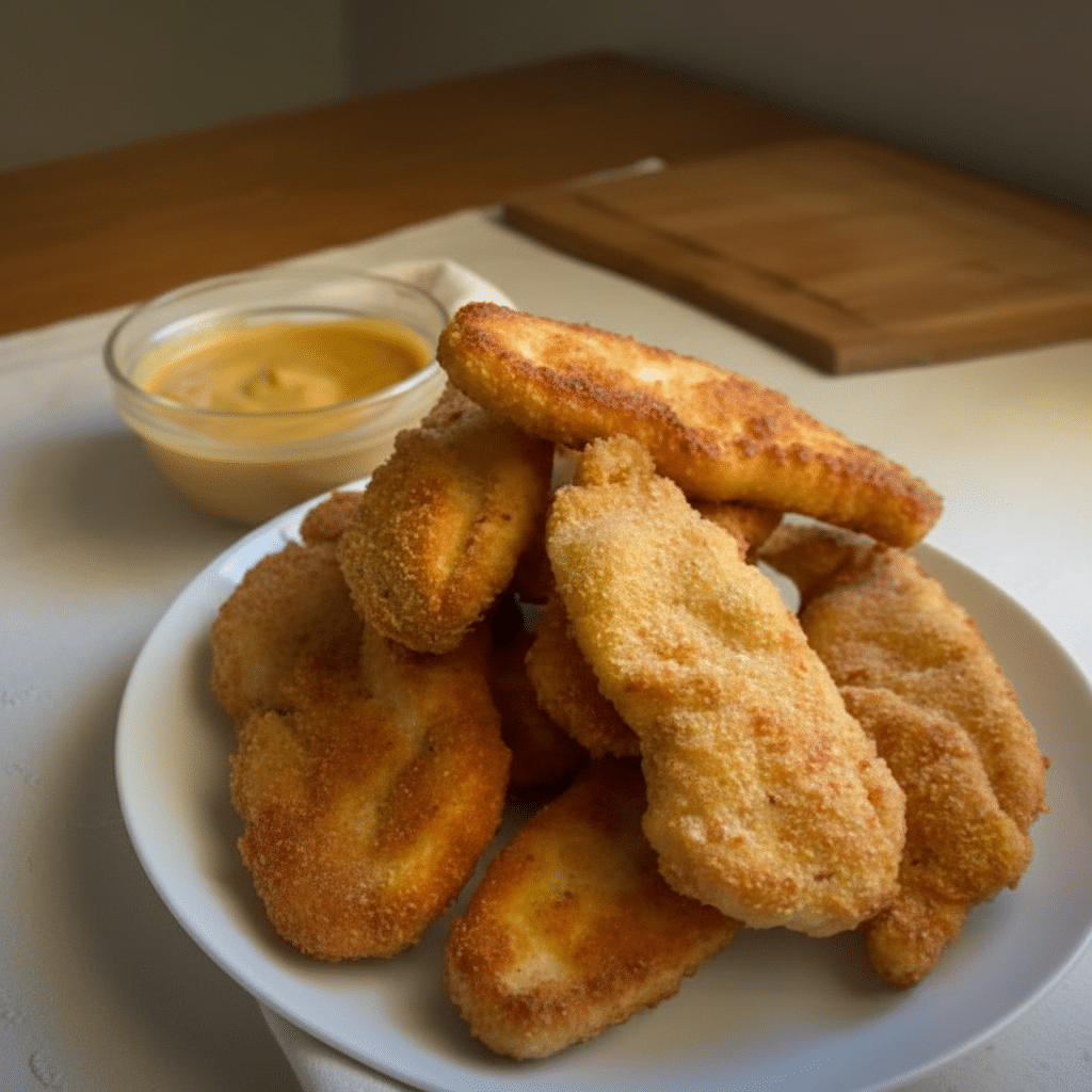 Chicken tenders with honey mustard sauce