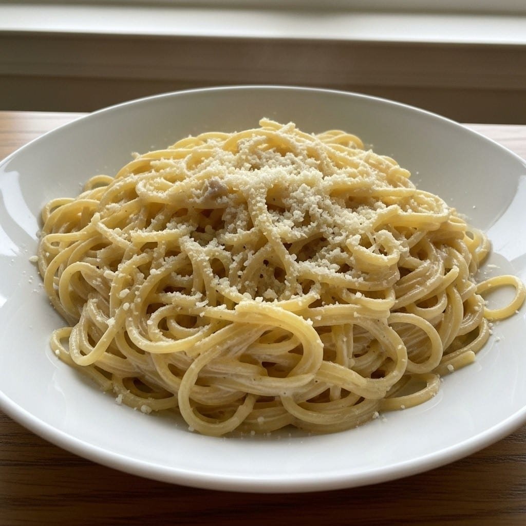 Creamy garlic pasta with rich sauce