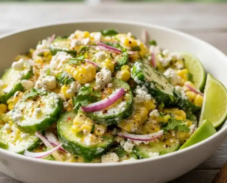 Street Corn Creamy Cucumber Salad