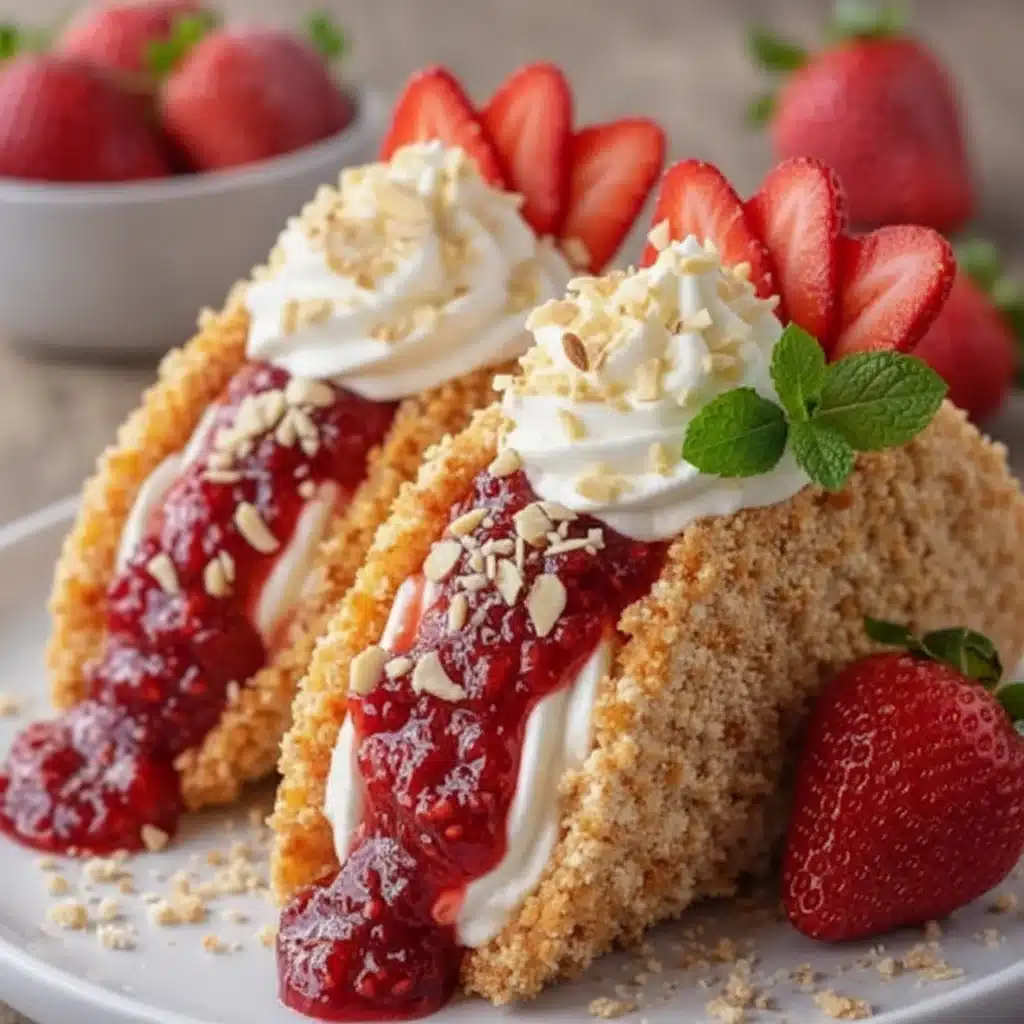 Strawberry Crunch Cheesecake Tacos Recipe