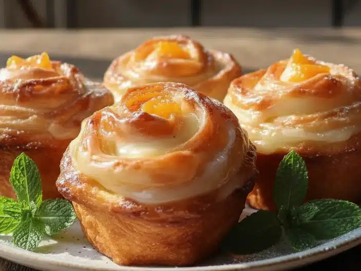 Peach Pie Cruffins