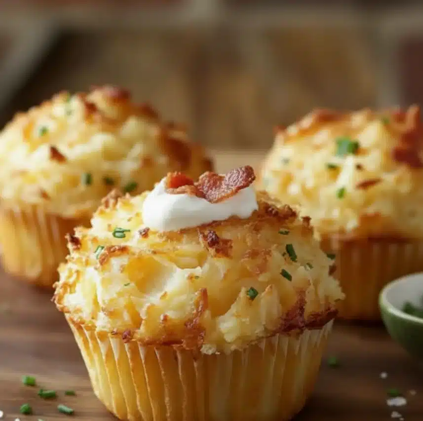 Stuffed Mashed Potato Muffins Recipe