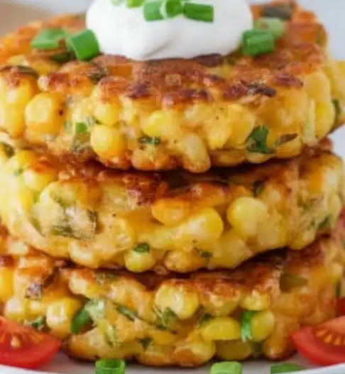 Cheesy Corn Fritters