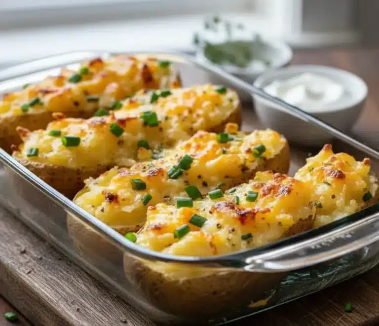 Creamy Cheddar and Chive Oven-Baked Potatoes