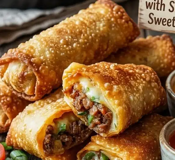 Philly Cheesesteak Egg Rolls