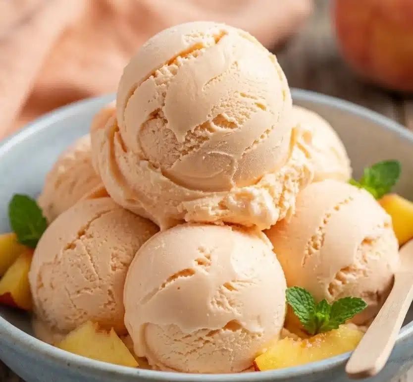 Quick and Easy Peach Ice Cream
