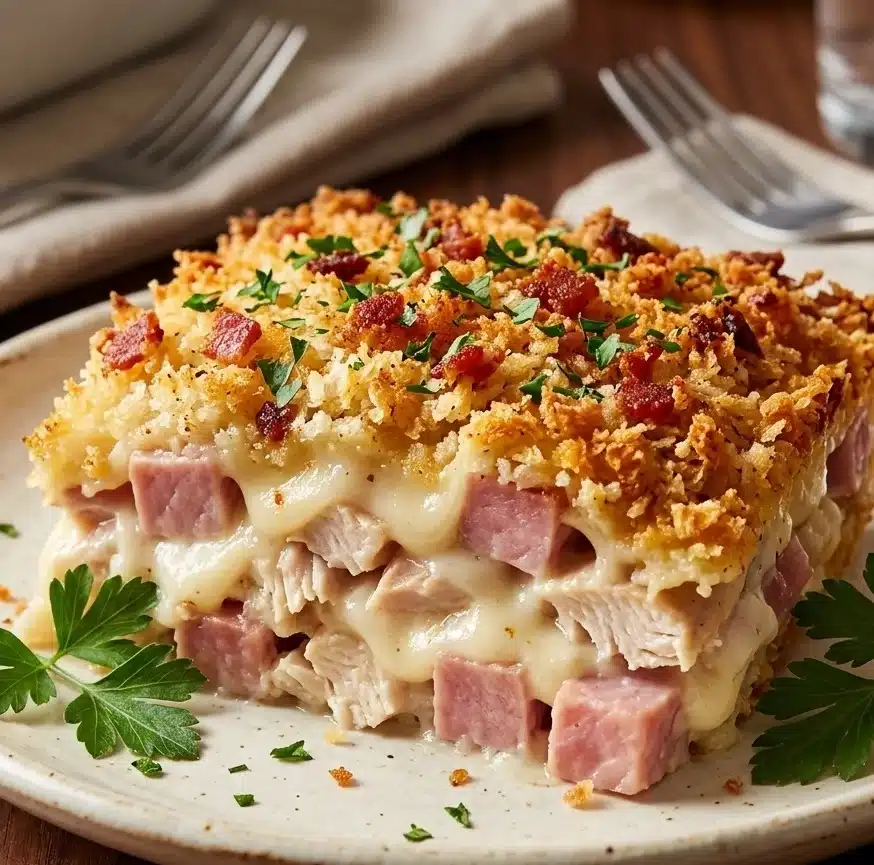 Creamy Chicken Cordon Bleu Casserole