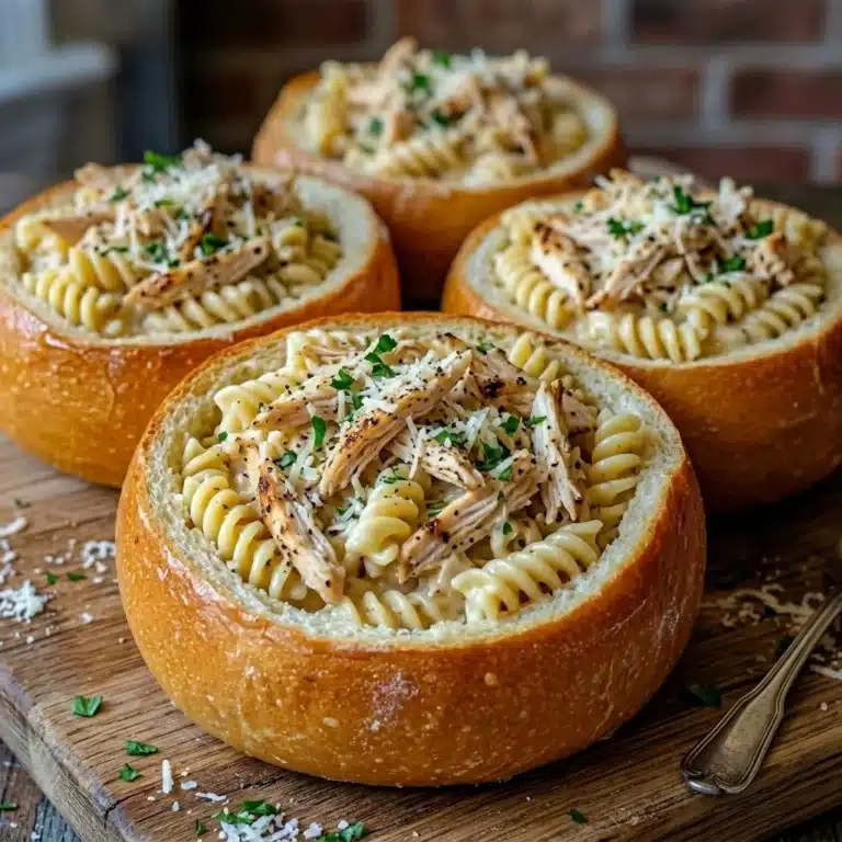 Spaghetti Garlic Bread Bowls Recipe
