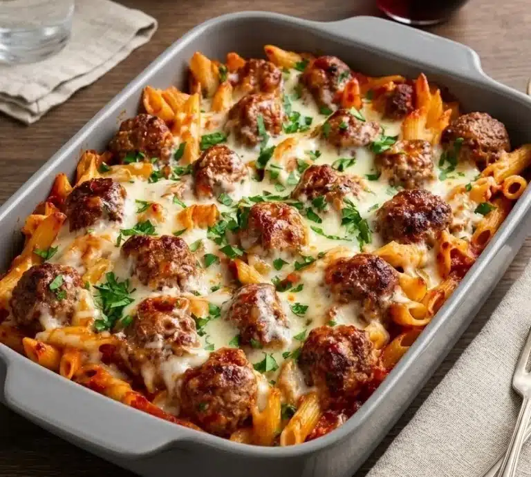 Dump and Bake Meatball Casserole Recipe